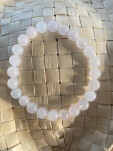 Bracelet en perle 0,6mm Quartz rose